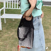 2023 Casual Hollow Women Shoulder Basg Designer Handmade Woven Handbags Fishnet Summer Beach Bags Large Tote Bali Shopper Purses