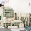 Five piece backpack, lightweight primary school backpack, fashionable school backpack, large capacity school backpack