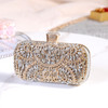 Diamond Evening Clutch Bag For Women Wedding Golden Clutch Purse Chain Shoulder Bag Small Party Handbag With Metal Handle