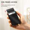 DIENQI Rfid Smart Wallet Card Holder Metal Thin Slim Men Women Wallets Pop Up Minimalist Wallet Small Black Purse Metal Vallet