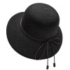 Wide Brim Bowknot Ribbon Straw Sun Hats for Women Girls Summer UV