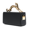 High Grade Handbags For Women Metal Handle Black Leather Famous Brand Designer Crossbody Bag Fashion Chic Trend Shoulder Bag