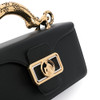 High Grade Handbags For Women Metal Handle Black Leather Famous Brand Designer Crossbody Bag Fashion Chic Trend Shoulder Bag
