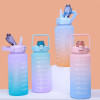 2 Liters Water Bottle Large Capacity Motivational Drinking Bottle
