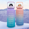 2 Liters Water Bottle Large Capacity Motivational Drinking Bottle