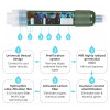 PACOONE Mini Camping Purification Water Filter Straw TUP Carbon Fiber
