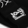 Beanie, Knitted Hat, Hip hop Style, Embroidered Knitted Hat with Sad