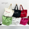2023 New Simple Large-capacity Shoulder Bag Female Candy-colored Trendy Handbag Niche Canvas Tote Wholesale