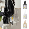 2023 New Women Large Capacity Handbag Ladies Summer Beach-Bag Transparent Tote Bag Korean Style  Duckling Shoulder Bag Ins