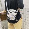 2023 New Women Girl Cartoon Cow Print Shoulder Crossbody Bag Canvas Satchel  Tote Purse