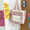 2023 New Shoulder Bag Harajuku  Large Capacity Nylon Handbag Student Crossbody Bags for Women Zipper Closure Bookbag