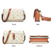 FOXER Women Messenger Bag PVC Flap Crossbody Shoulder Bags Female Fashion PU Leather Card Holder Lady Purse Small Gift for Girls