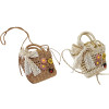 2023 New Ethnic Style Shoulder Bag for Girls Women Vintage Straw Crossbody Bag Handwoven Bucket Bag Female Casual  Bag
