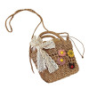 2023 New Ethnic Style Shoulder Bag for Girls Women Vintage Straw Crossbody Bag Handwoven Bucket Bag Female Casual  Bag