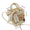 2023 New Ethnic Style Shoulder Bag for Girls Women Vintage Straw Crossbody Bag Handwoven Bucket Bag Female Casual  Bag