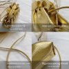 Retro Gold Cloud Bag for Women Luxury PU Leather Pleated Crossbody Handbag Ladies Designer Clutch Clip Single-Shoulder Bag Tote