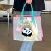 Xiuya Cute Shoulder Bag for Women Letter Panda Print Korean Style Handbag 2023 Summer New Korean Style Elegant Fashion Tote Bag