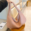 Woven Leather Bag 2023 Trend Fashion Luxury Designer Handbag handbags  Black Gray Blue Pink Brown Shoulder Tote Bag For Women