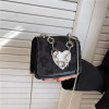 Heart Shoulder Bag Luxurious Contrast Ladies 2023 Summer Fashion Sweet Cool Chain Crossbody for Women Messenger Bag