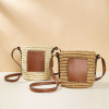 Designer Women Bags Round Straw Tote Raffia Round Barrel Straw Woven Crossbody Bag Handbags Beach Shoulder Bag for Women 2022