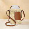 Designer Women Bags Round Straw Tote Raffia Round Barrel Straw Woven Crossbody Bag Handbags Beach Shoulder Bag for Women 2022