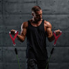 1 Pair Heavy Duty Resistance Bands Metal Gym Handles with Hook Double