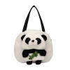 2023 Fashion Cartoon Cute Girl's Heart Plush Little Panda Shoulder Bag Women's New Fashion Trendy Large Capacity Handbag
