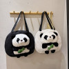 2023 Fashion Cartoon Cute Girl's Heart Plush Little Panda Shoulder Bag Women's New Fashion Trendy Large Capacity Handbag