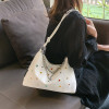 Fashion Colorful Diamond Large Capacity Women's Shoulder Bag Personalized Chain Crossbody Bags Casual Versatile Commuter Totebag