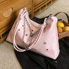 Fashion Colorful Diamond Large Capacity Women's Shoulder Bag Personalized Chain Crossbody Bags Casual Versatile Commuter Totebag