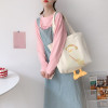 Cute Women's Canvas Shoulder Bag Lovely Duck Embroidery Student Girls School Book Tote Handbags Female Large Shopper Bags