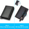 Carbon Fiber Rfid Card Holder Men Wallets Money Bag Male Vintage Black Male Purse 2022 Small Leather Mini Slim Wallets Walets
