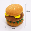 Pet Funny Dog Teeth Hamburger Puppy Chew Sound Novelty Stuffed Plush Toys French Fries Teething Squeaky