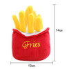 Pet Funny Dog Teeth Hamburger Puppy Chew Sound Novelty Stuffed Plush Toys French Fries Teething Squeaky