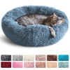 Round Cat Bed Dogs Bed House Kennel Pet Mats Soft Long Plush Mat Pet Warm Basket Cushion Cats House Sofa Machine Wash Kennel