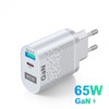 65W Gan USB Charger PD Smart Fast Charging Cell Phone Charging Head QC3.0 Universal Quick Gallium Nitride Charging Adapter
