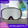 Clildren Big Skiing Goggles For Aged 5-13 Anti-fog Uv Protect Kids Ski