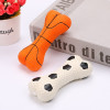 1PC Pet Latex Toys Dog Squeaky Bone Chew Toy Basketball Football Design Puppy Bite Resistant Latex Toy Pet Supplies