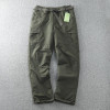 Men Rocker Fleece Casual Pants Multi pocket Work Pants Windproof