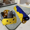 Splicing Cat Toy Felt Pom Nest Deformable Kitten Tunnel Collapsible Tube House Tunnel Interactive Pet Pusscat Security Sense