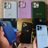 13 14 Pro Max Personalised Case For iPhone 13 12 11 14 Pro Max Luxury Custom Name Cases Korea initial Letters Leather Cover 11
