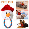 Christmas Snowman Pet Toys With Sound Module Dog Teeth Toys Plush Christmas Snowman Dog Bites Chew Toys Pet Interactive Toys