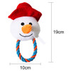 Christmas Snowman Pet Toys With Sound Module Dog Teeth Toys Plush Christmas Snowman Dog Bites Chew Toys Pet Interactive Toys