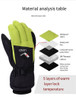New Winter Plush Waterproof and Warm Skiing Gloves for Men and Women's