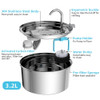 3.2L Cat Automatic Water Dispenser Pet Smart Induction Water Feeder USB With Filter Stainless Steel Dog Feeder Pet Supplies