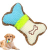 Puppy Bone Chew Toys Dog Squeaky Plush Toy Puppy Teething Chew Toys For Pet Teeth Cleaning Durable Puppy Toys For Dogs