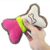 Puppy Bone Chew Toys Dog Squeaky Plush Toy Puppy Teething Chew Toys For Pet Teeth Cleaning Durable Puppy Toys For Dogs
