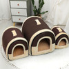 Hanpanda Four Seasons Portable Cat's House 16 Kinds Printings Semi-enclosed Pet Bed Cat 3d Plush Removable&Washable Villa Tent Hanpanda Four Seasons Portable Cat's House 16 Kinds Printings Semi-enclosed Pet Bed Cat 3d Plush Removable&Washable Villa Tent