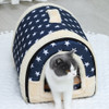 Hanpanda Four Seasons Portable Cat's House 16 Kinds Printings Semi-enclosed Pet Bed Cat 3d Plush Removable&Washable Villa Tent Hanpanda Four Seasons Portable Cat's House 16 Kinds Printings Semi-enclosed Pet Bed Cat 3d Plush Removable&Washable Villa Tent