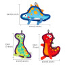 3pcs Whole Set Plush Dog Chew Toy for Small Dogs Squeaker Squeaky Plush Chew Pet Accessories Dinosaur Series
